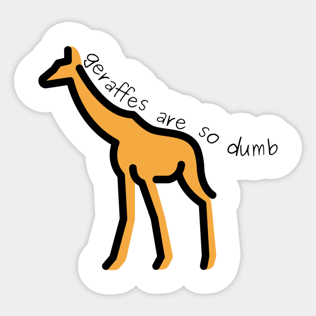 giraffe (geraffes are so dumb) - reddit Sticker by minimal_animal